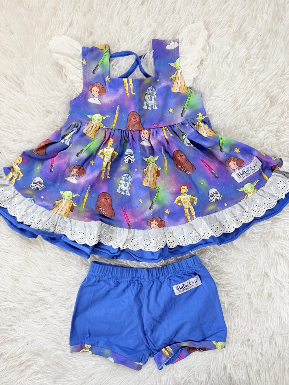 Bella & Omi Star Wars Play Set + Shorts NEW 2T - Picture 2 of 9